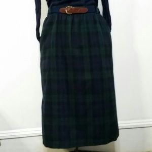 Vintage Wool Midi Skirt - F. Shay of Boston